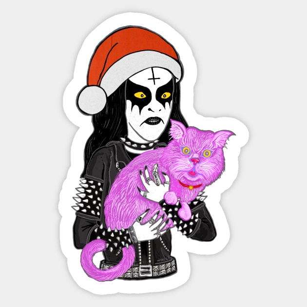 Christmas Metal Head Sticker by miskel